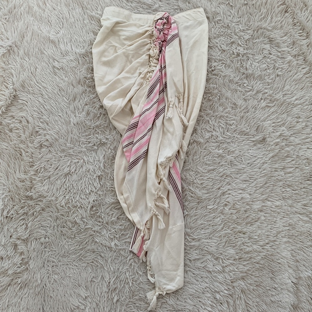 Just be queen Tulum striped cover up skirt sz M